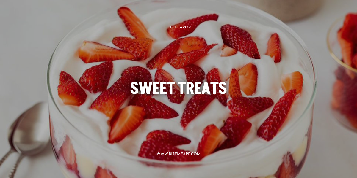 Sweet tooth banner for biteME Food Ordering Application
